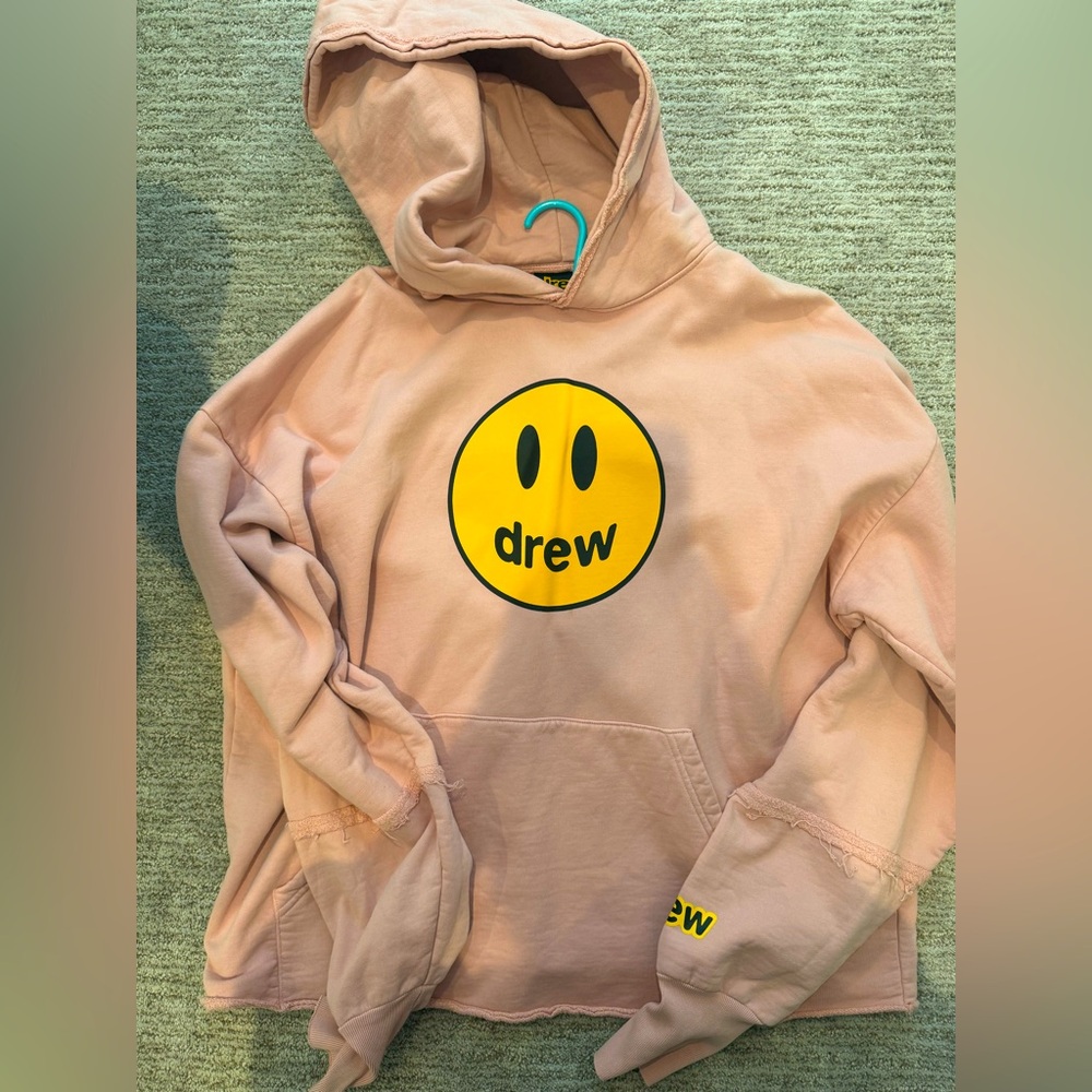 mascot deconstructed hoodie - dusty rose